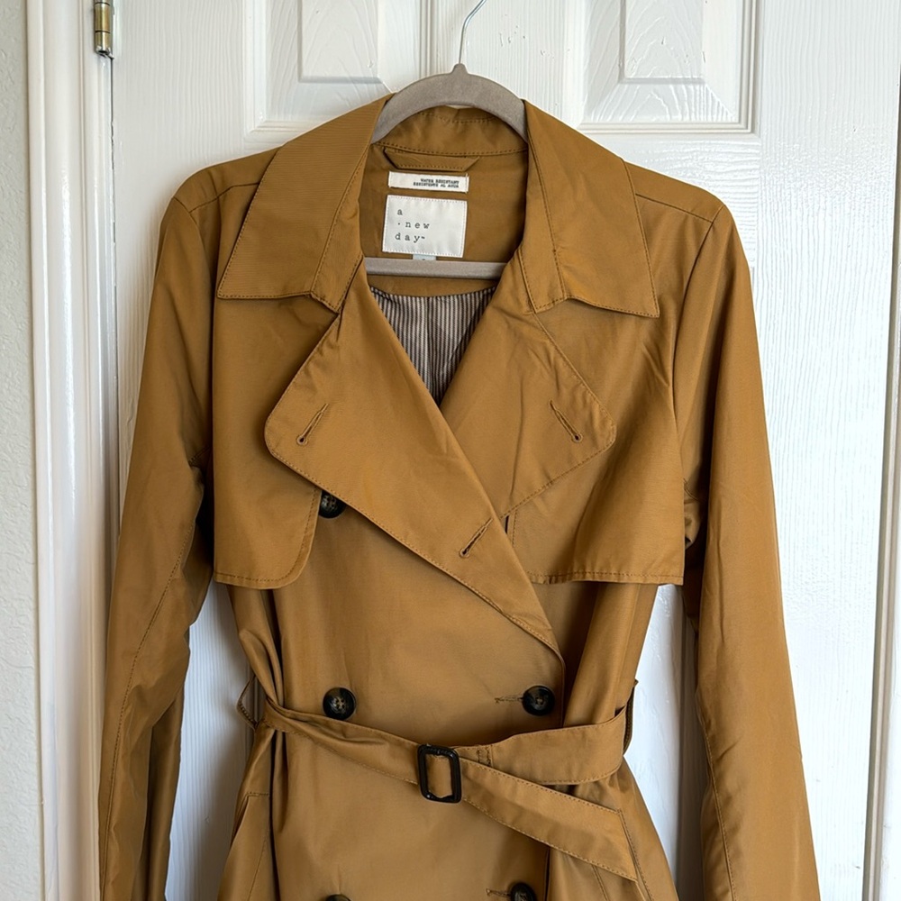 Belted trench coat